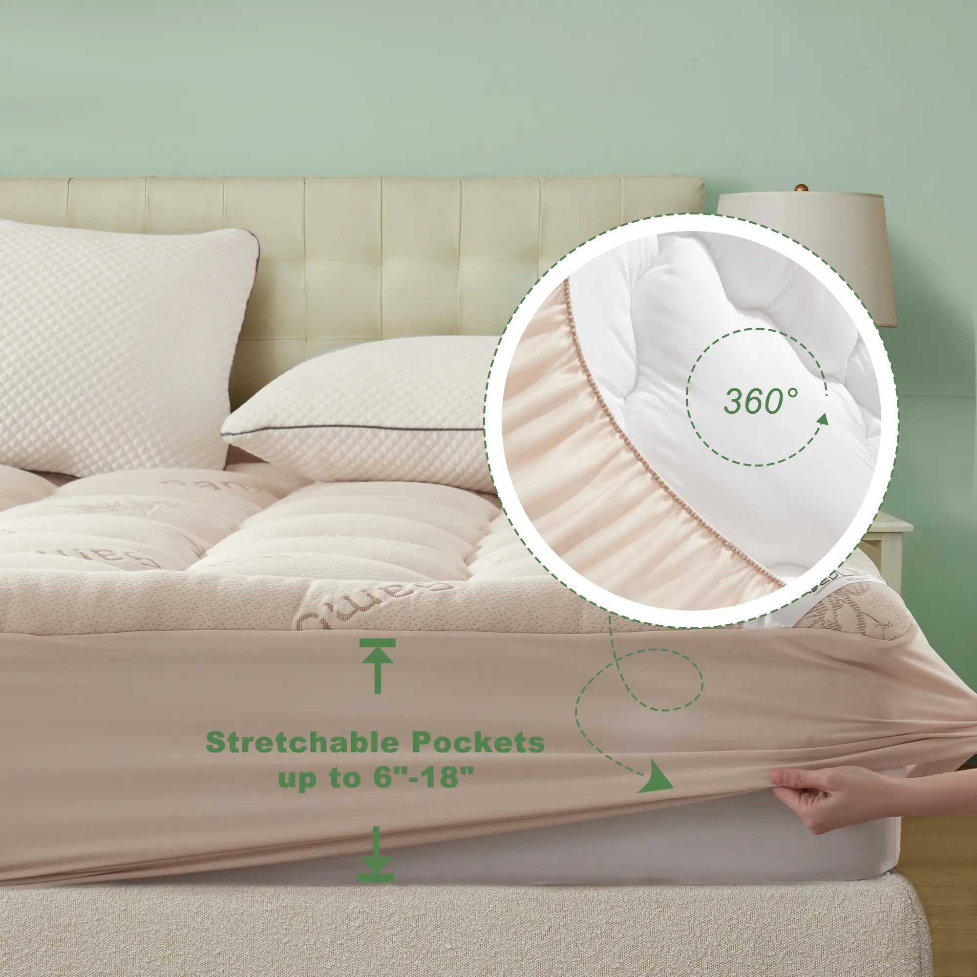 Cooling Mattress Topper for Back Pain - Luxury Support and Comfort