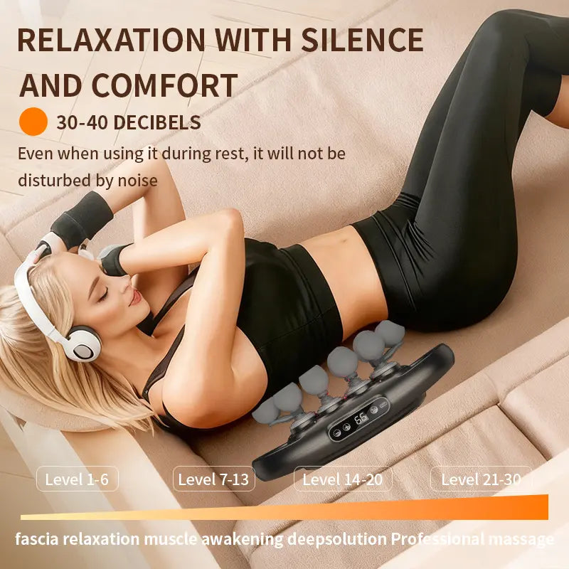 Lonovos DeepRoll body massager used at home