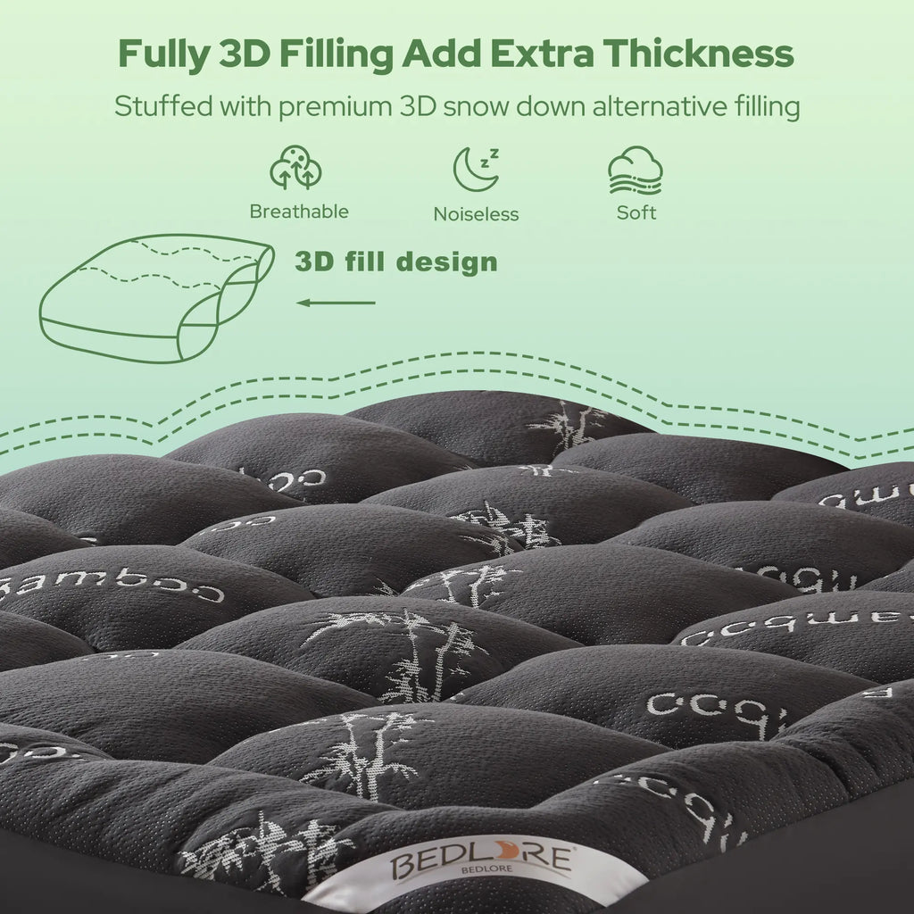 Cooling Mattress Topper for Back Pain - Luxury Support and Comfort