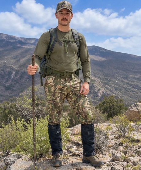 Lonovos TerraFlex Pro Gaiters worn on rugged terrain